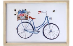 Girl Bicycle With Flower Print 19" X 13"