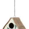 Ceramic & Metal Hanging Birdhouse With Vine