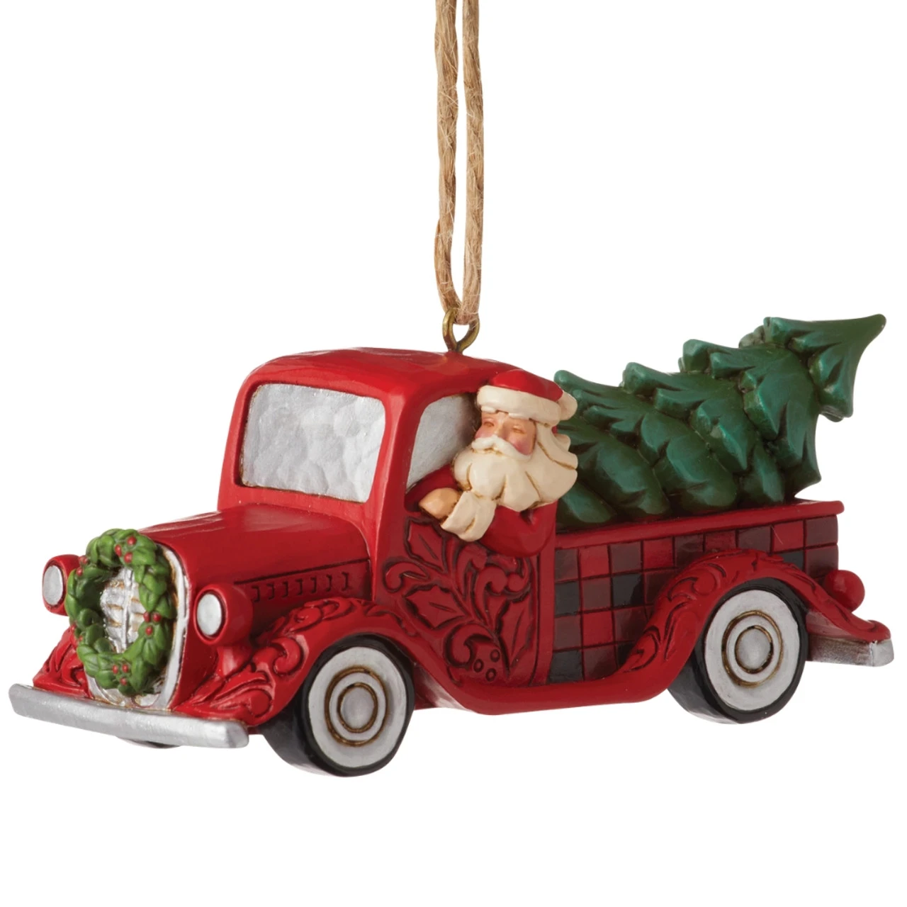 Jim Shore - Heartwood Creek - Highland Glen Santa In Red Truck Ornament 3 Jim Shore - Heartwood Creek - Highland Glen Santa In Red Truck Ornament