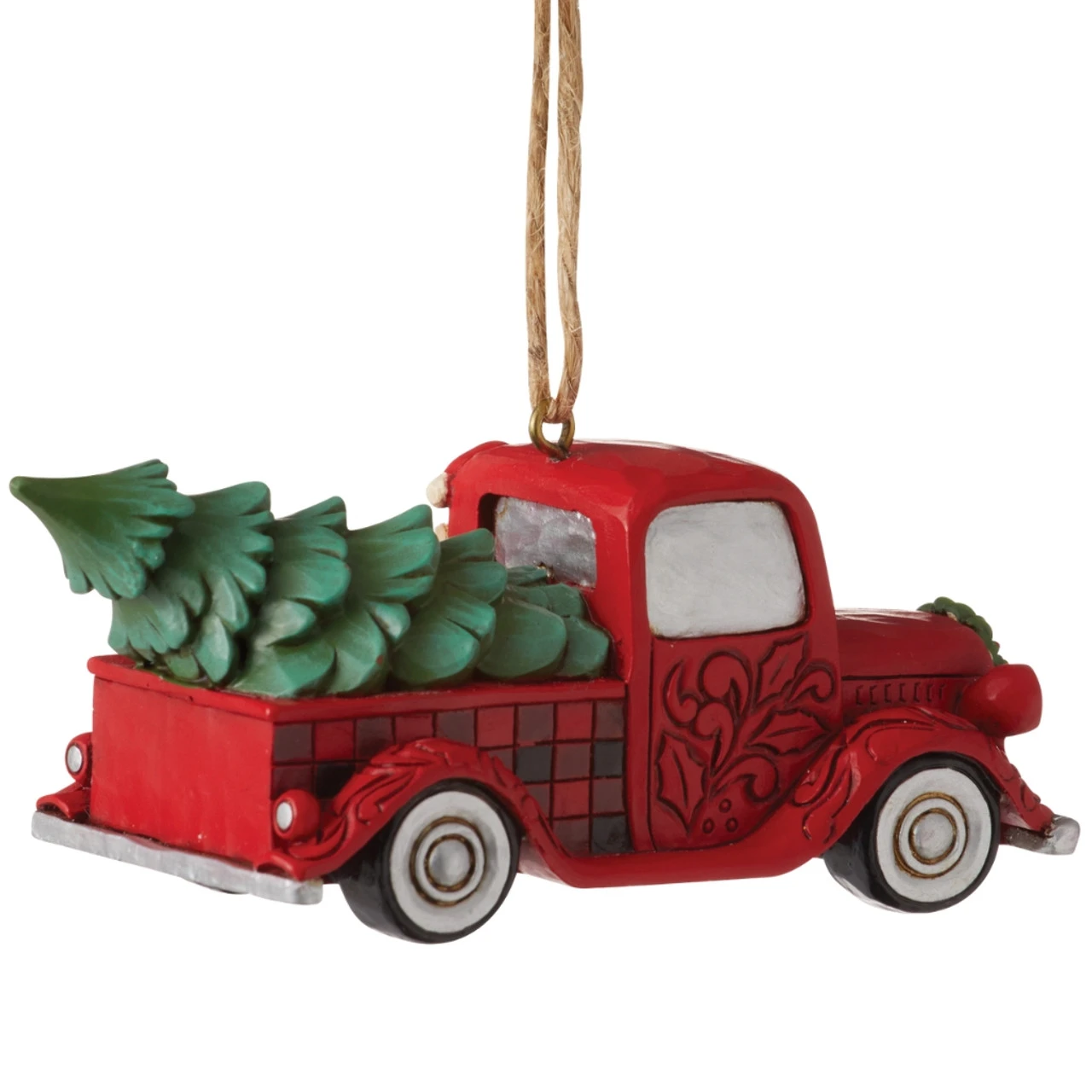 Jim Shore - Heartwood Creek - Highland Glen Santa In Red Truck Ornament 4 Jim Shore - Heartwood Creek - Highland Glen Santa In Red Truck Ornament - Image 2