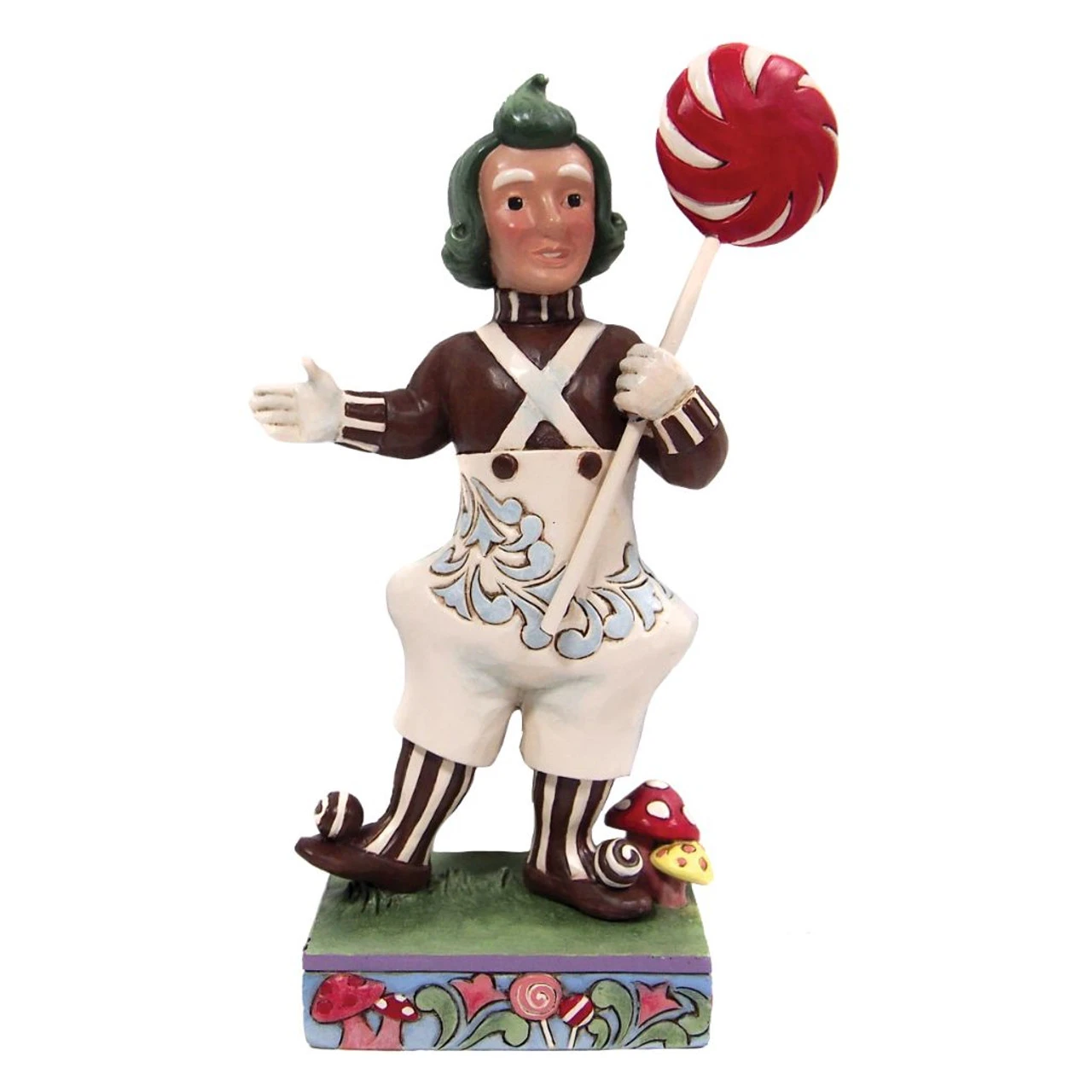 Jim Shore - Willy Wonka - Oompa Loompa With Lollipop Figurine 3 Jim Shore - Willy Wonka - Oompa Loompa With Lollipop Figurine