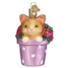 Kitten In Flower Pot Ornament -Holiday Supplies Kitten In Flower Pot Ornament 43666.1679685501
