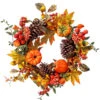 22" Pumpkin & Acorn Wreath -Holiday Supplies KuJ qxFQ 27771.1614777868
