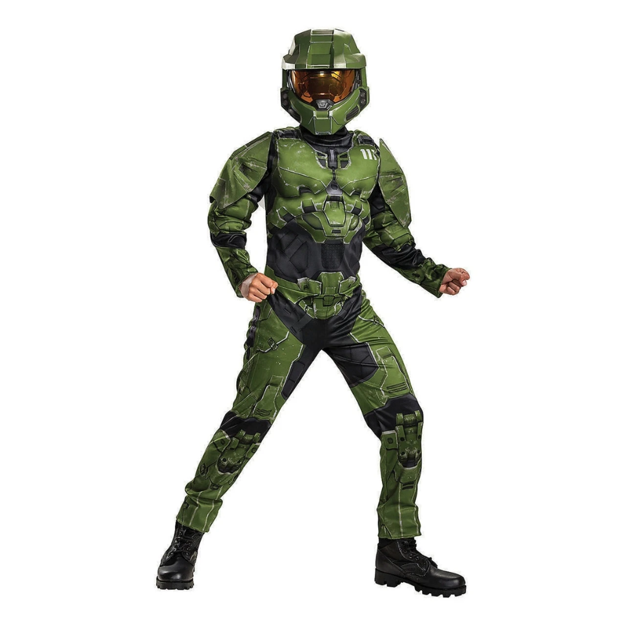 Large Boys Classic Muscle Master Chief Infinite Costume 3 Large Boys Classic Muscle Master Chief Infinite Costume