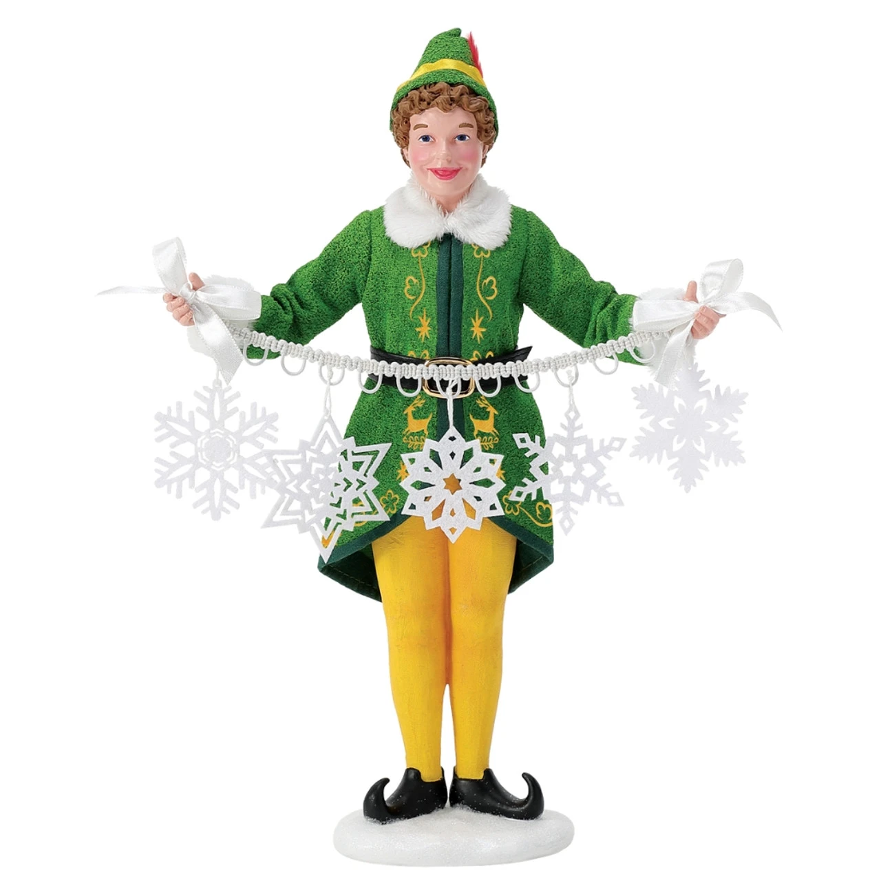 Department 56 Possible Dreams - Buddy The Elf Making Snowflakes Clothtique Figurine