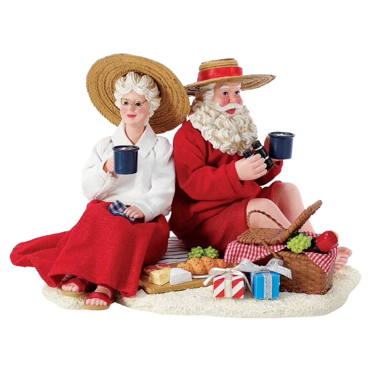 Possible Dreams Santa And Mrs Claus Life Is A Picnic Clothtique Figurine