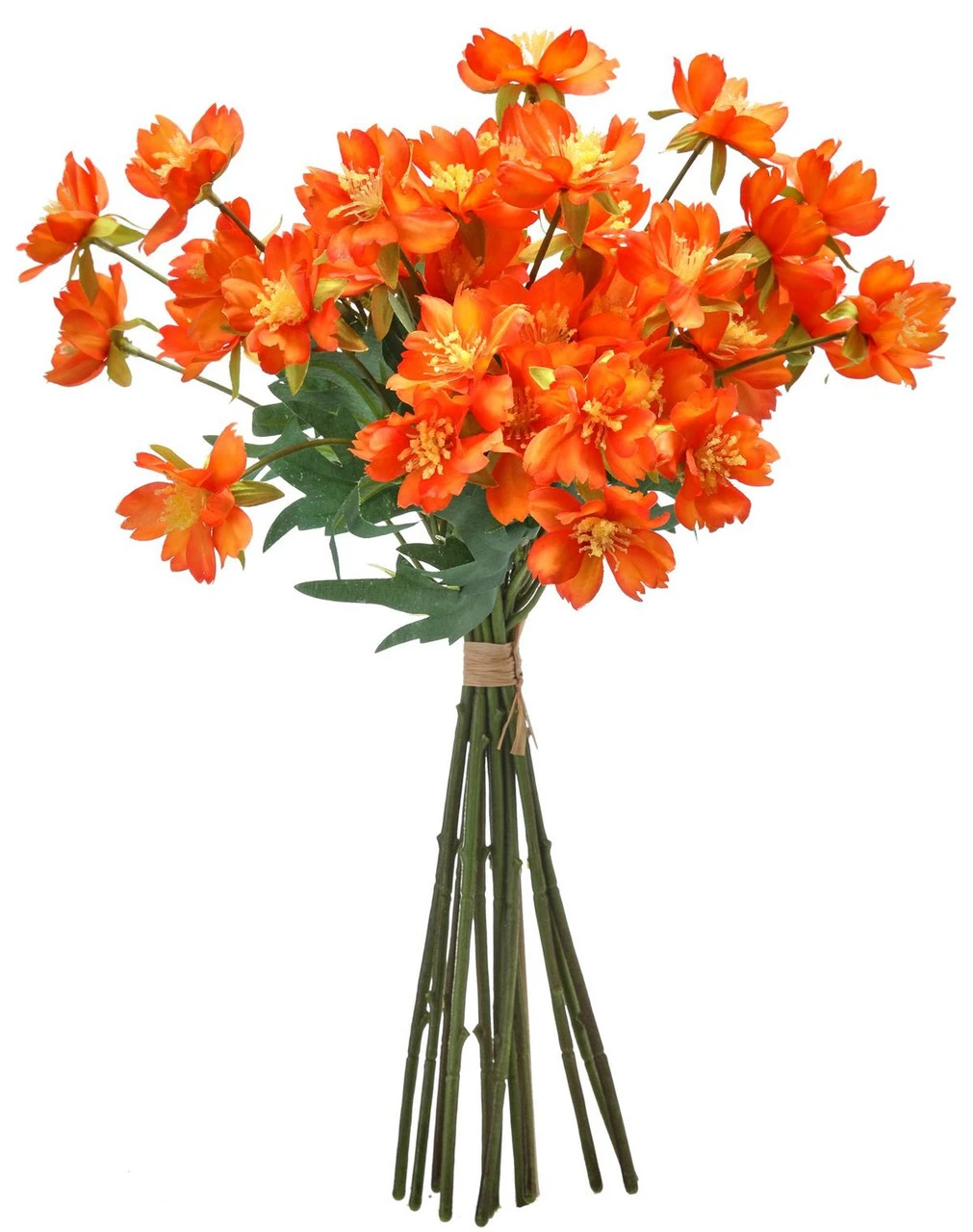 Artificial Orange Cosmos Flower Bundle 14" 3 Artificial Orange Cosmos Flower Bundle 14"