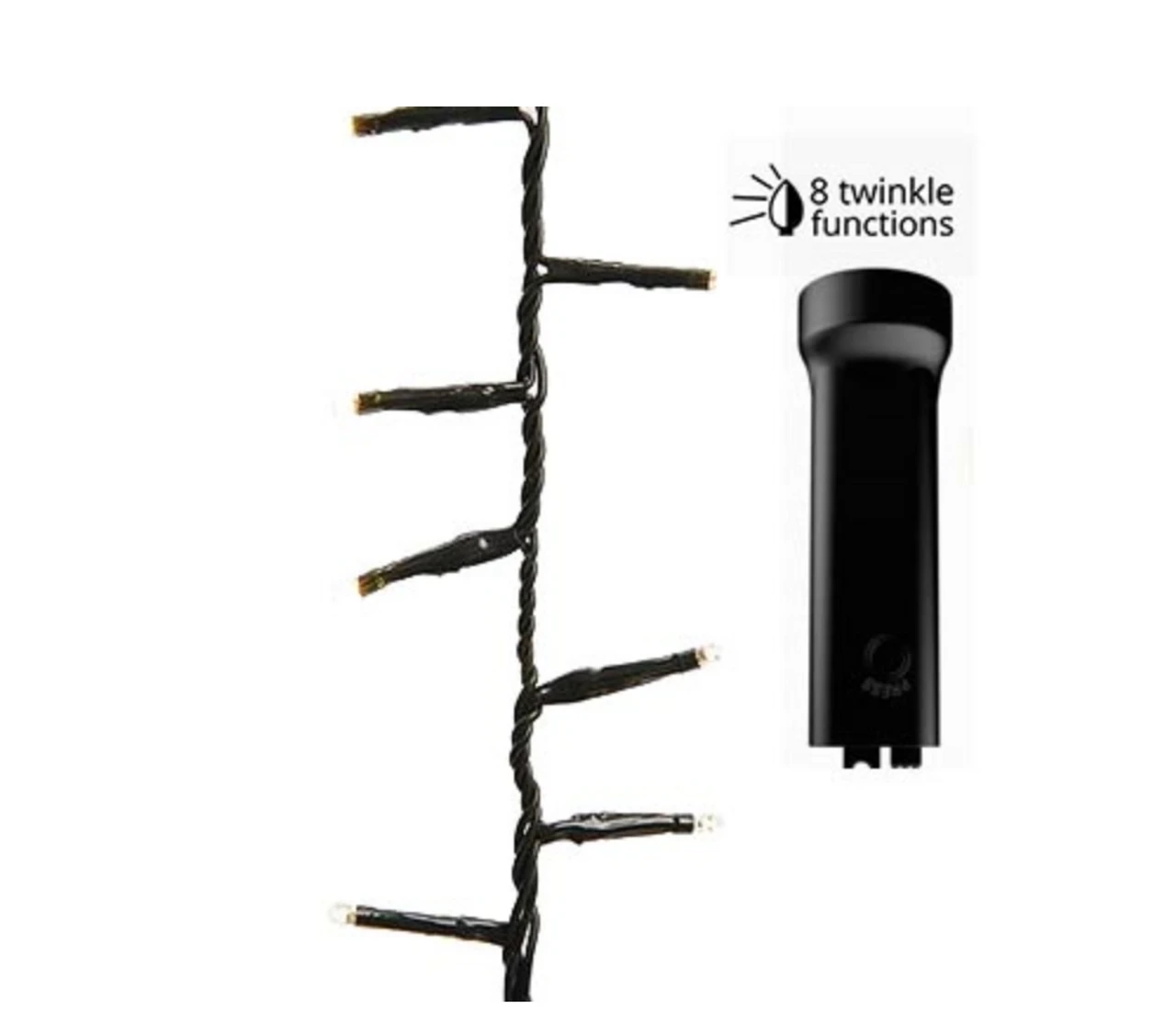 Lumineo 48 LED Warm White Twinkle Lights Black Wire 5 Lumineo 48 LED Warm White Twinkle Lights Black Wire - Image 3