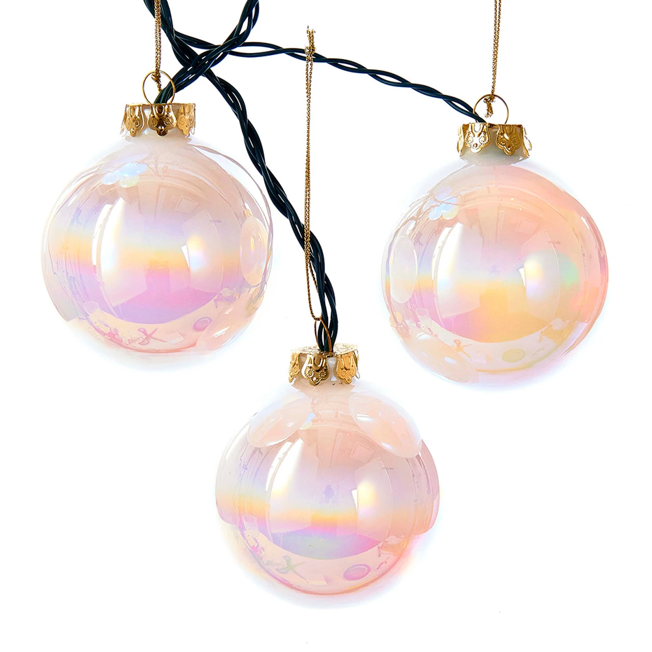 Kurt Adler 6-Light Glass Ball Ornament Color-Changing LED Light Set 3 Kurt Adler 6-Light Glass Ball Ornament Color-Changing LED Light Set