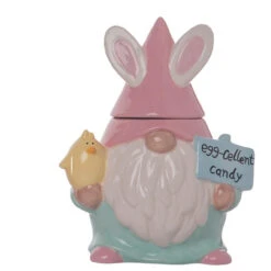 Pink Easter Gnome Mini Candy Jar