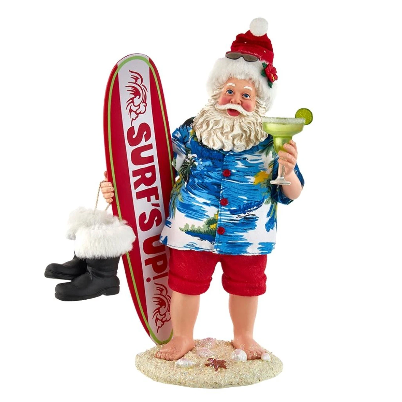 Kurt Adler Fabriché™ Beach Santa With Surfboard 3 Kurt Adler Fabriché™ Beach Santa With Surfboard