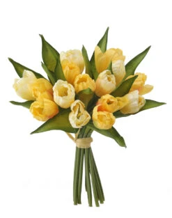 Artificial Yellow Tulip Bundle, 11"