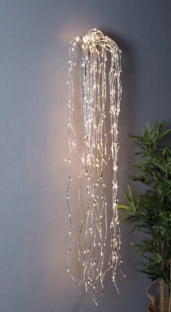Lumineo 440 Micro LED Warm White Cascading Flashing Lights Silver Wire -Holiday Supplies cascade light 2 42735.1572475252