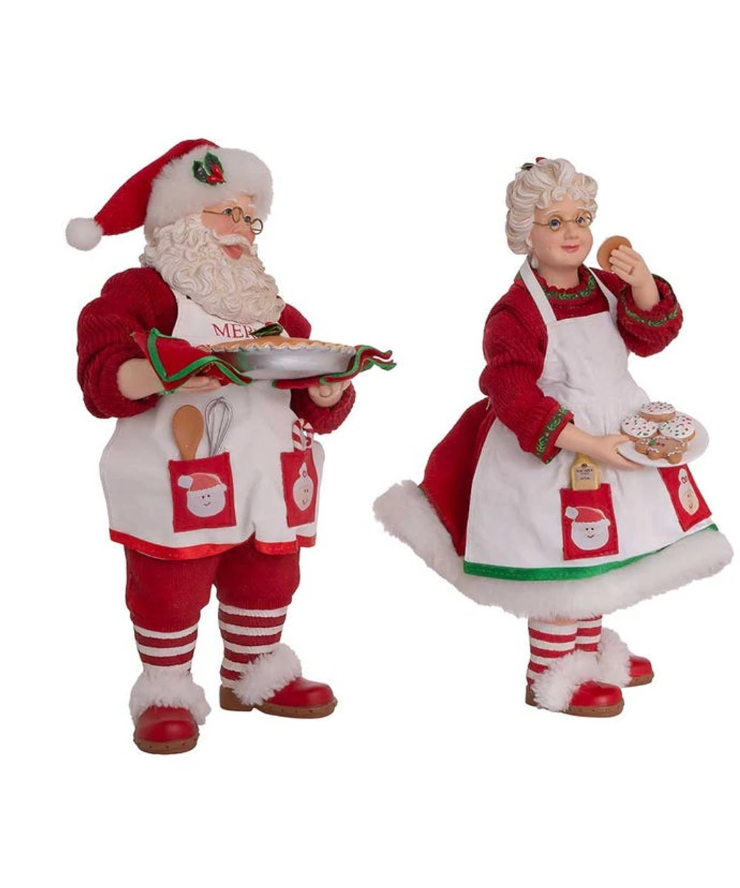 Kurt Adler 10.5" Fabriché™ Mr. And Mrs. Claus Dessert Set, 2-Piece Set 4 Kurt Adler 10.5" Fabriché™ Mr. And Mrs. Claus Dessert Set, 2-Piece Set - Image 2
