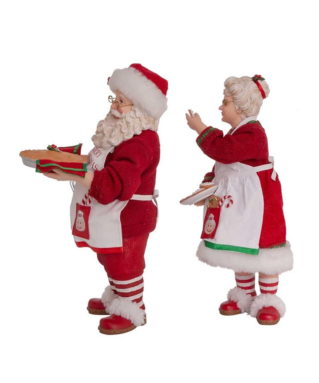 Kurt Adler 10.5" Fabriché™ Mr. And Mrs. Claus Dessert Set, 2-Piece Set 7 Kurt Adler 10.5" Fabriché™ Mr. And Mrs. Claus Dessert Set, 2-Piece Set - Image 5