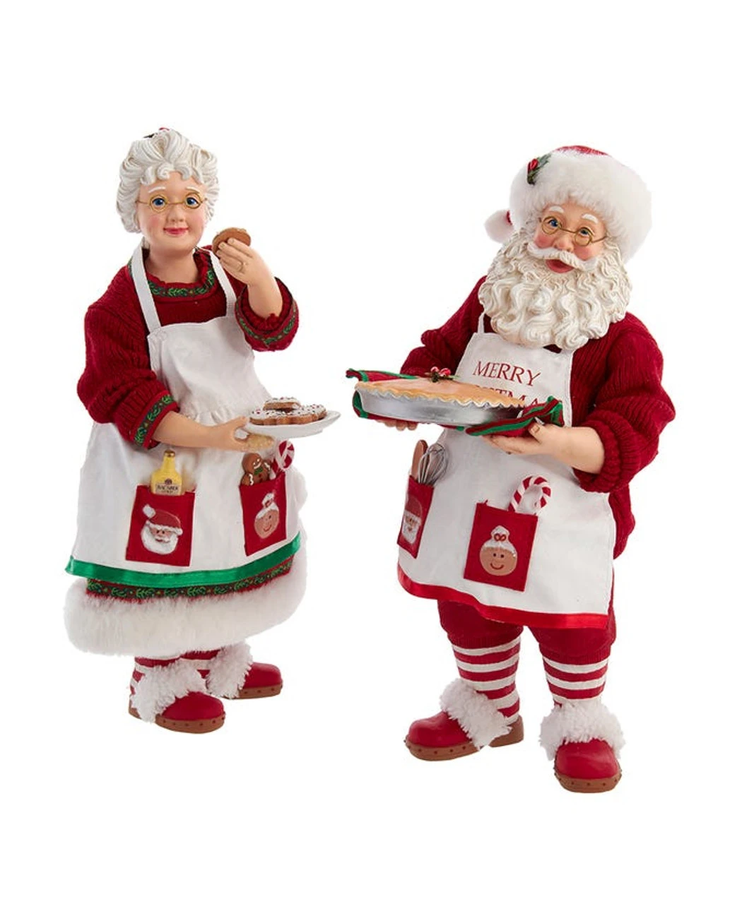 Kurt Adler 10.5" Fabriché™ Mr. And Mrs. Claus Dessert Set, 2-Piece Set 3 Kurt Adler 10.5" Fabriché™ Mr. And Mrs. Claus Dessert Set, 2-Piece Set