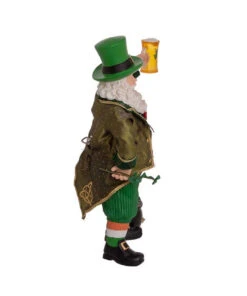 Kurt Adler 12" Fabriché™ Musical Irish Santa Holding A Beer Mug -Holiday Supplies fa0149 02 40694.1628264474