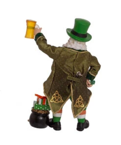 Kurt Adler 12" Fabriché™ Musical Irish Santa Holding A Beer Mug -Holiday Supplies fa0149 03 22089.1628264475