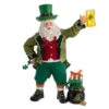 Kurt Adler 12" Fabriché™ Musical Irish Santa Holding A Beer Mug