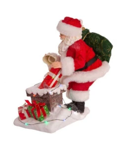 Kurt Adler 10.5" Fabriché™ Lighted Chimney Santa -Holiday Supplies fa0151 04 70623.1628265327