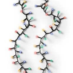 Lumineo 500 LED Color Cherry Compact Twinkle Lights Black Wire 11 Lumineo 500 LED Color Cherry Compact Twinkle Lights Black Wire -Holiday Supplies lights on white backdrop 15209.1668959560