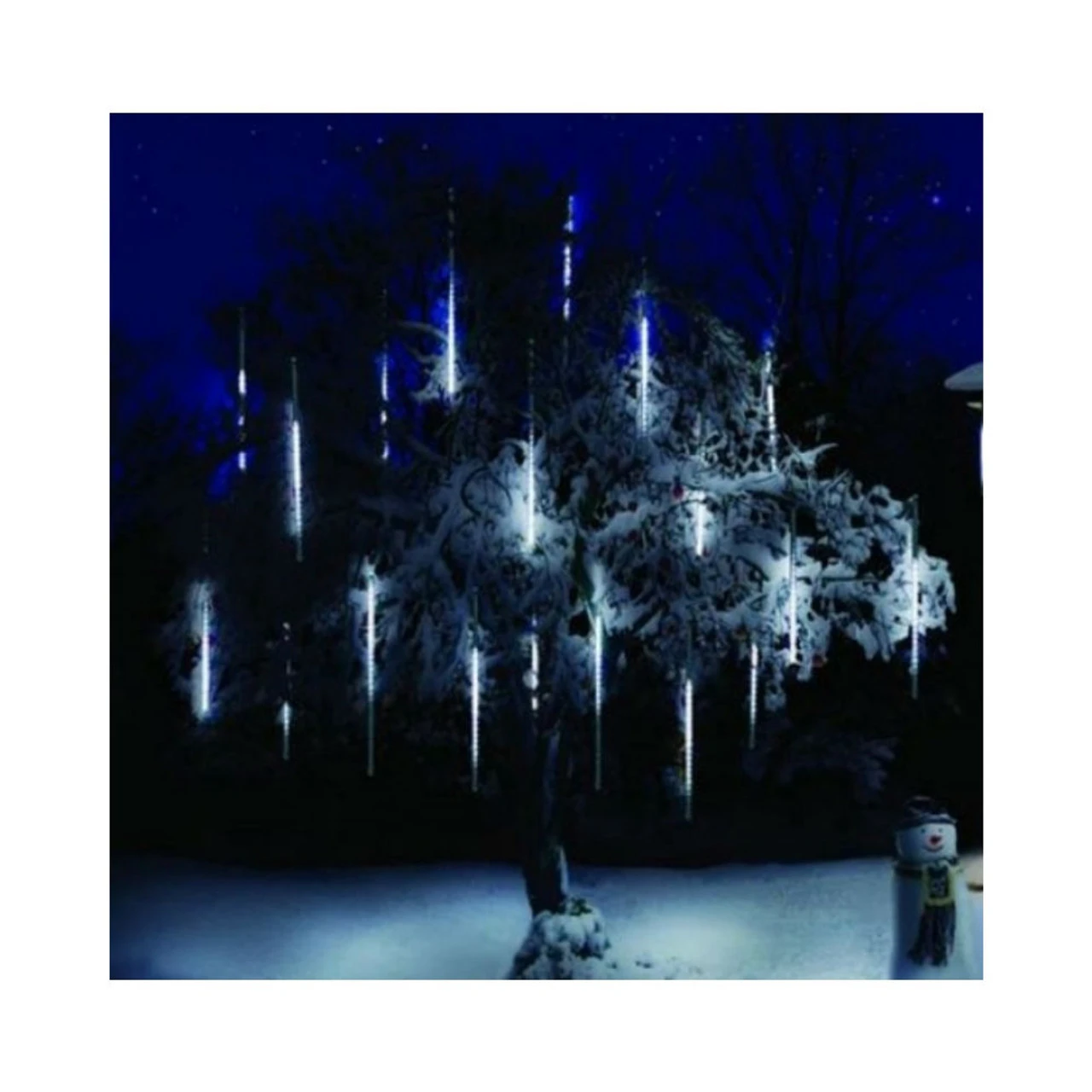 Kurt Adler Meteor Shower Snowfall Light 5 Tube Set, 90 Cool White LED Lights 6 Kurt Adler Meteor Shower Snowfall Light 5 Tube Set, 90 Cool White LED Lights - Image 4