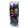 Kurt Adler UL 50-Light 5MM Multicolored LED Green Wire Light Set