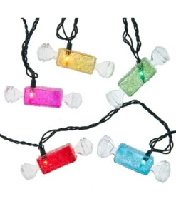 Kurt Adler Multicolored Glitter Candies Novelty Light Set